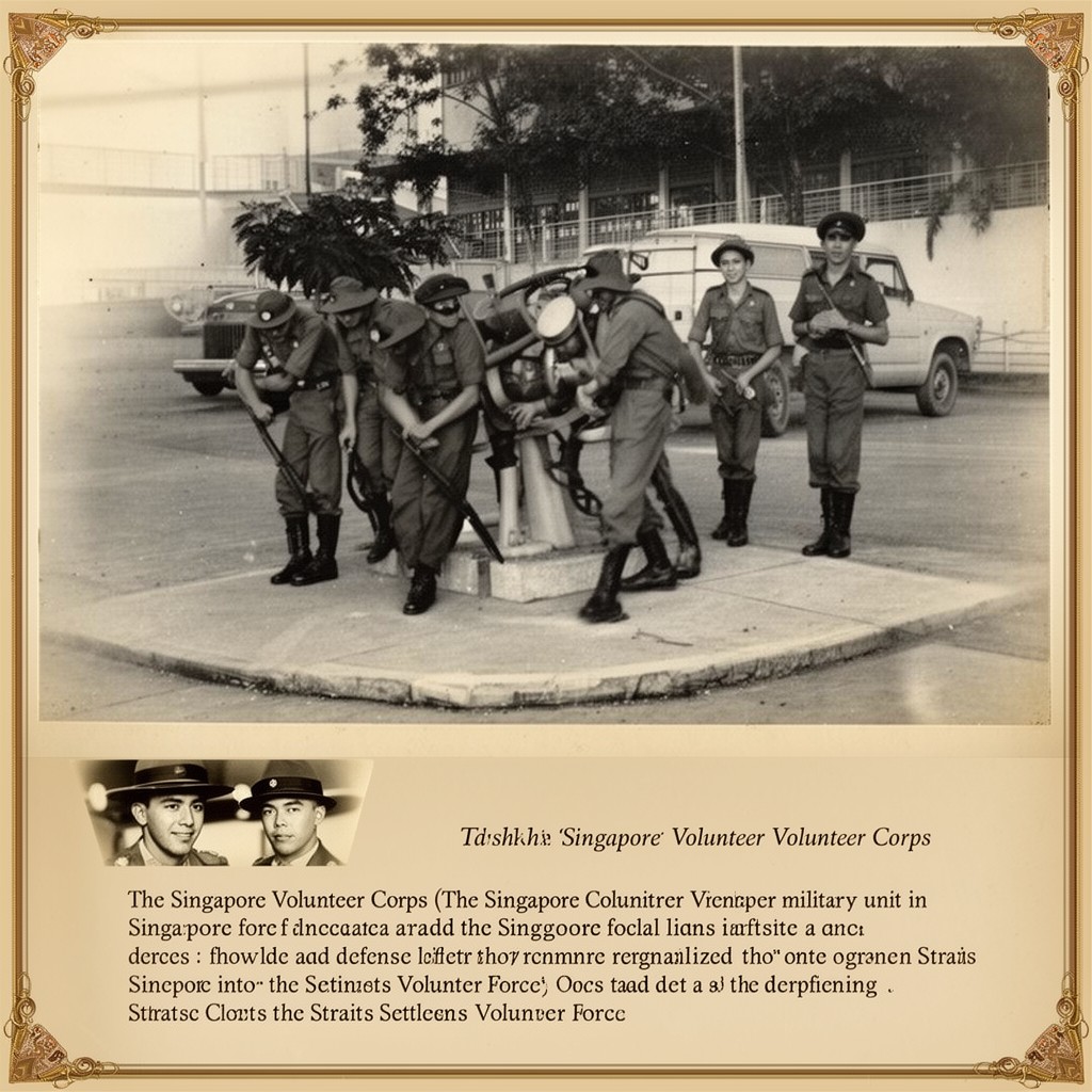 AI-generated illustration of Singapore Volunteer Corps