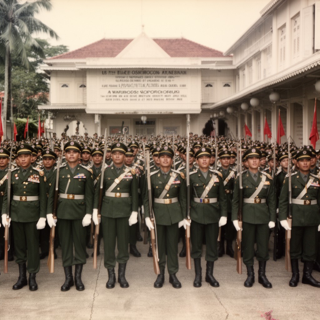 AI-generated illustration of Penang and Province Wellesley Volunteer Corps