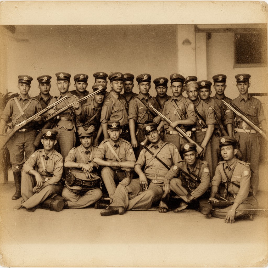 AI-generated illustration of Malacca Volunteer Corps