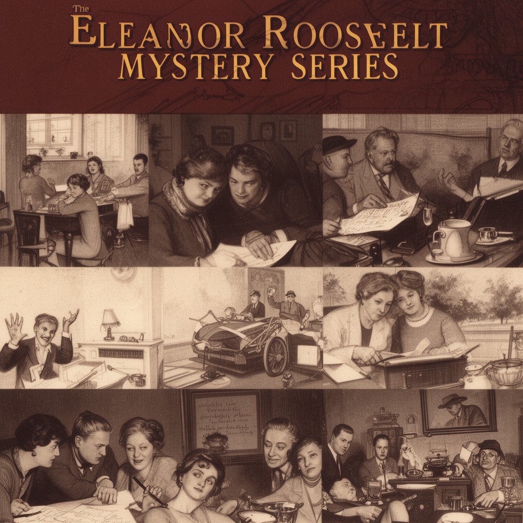 AI-generated illustration of Eleanor Roosevelt mystery series