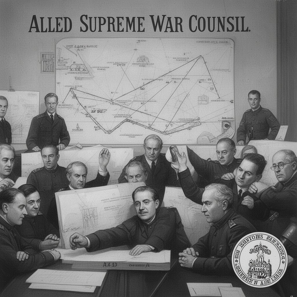 AI-generated illustration of Allied Supreme War Council