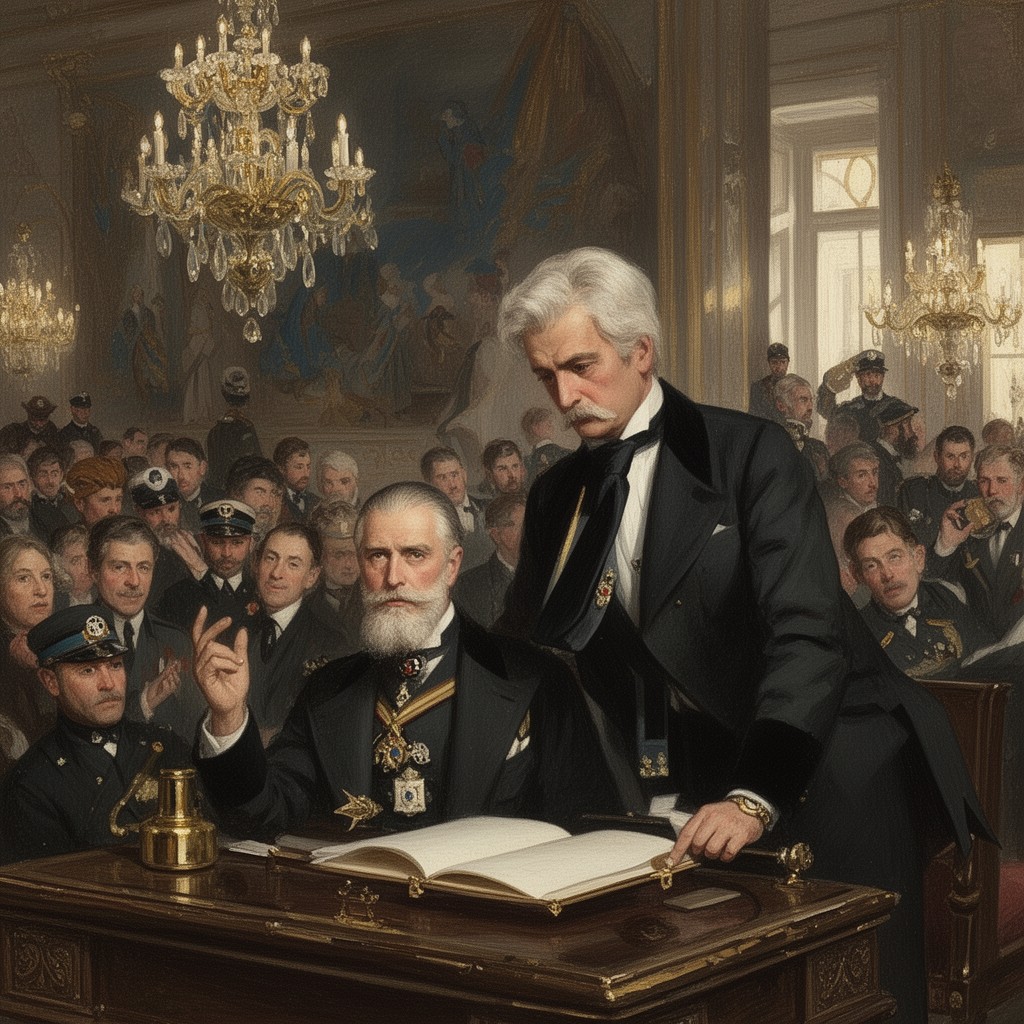 AI-generated illustration of Abdication of Wilhelm II