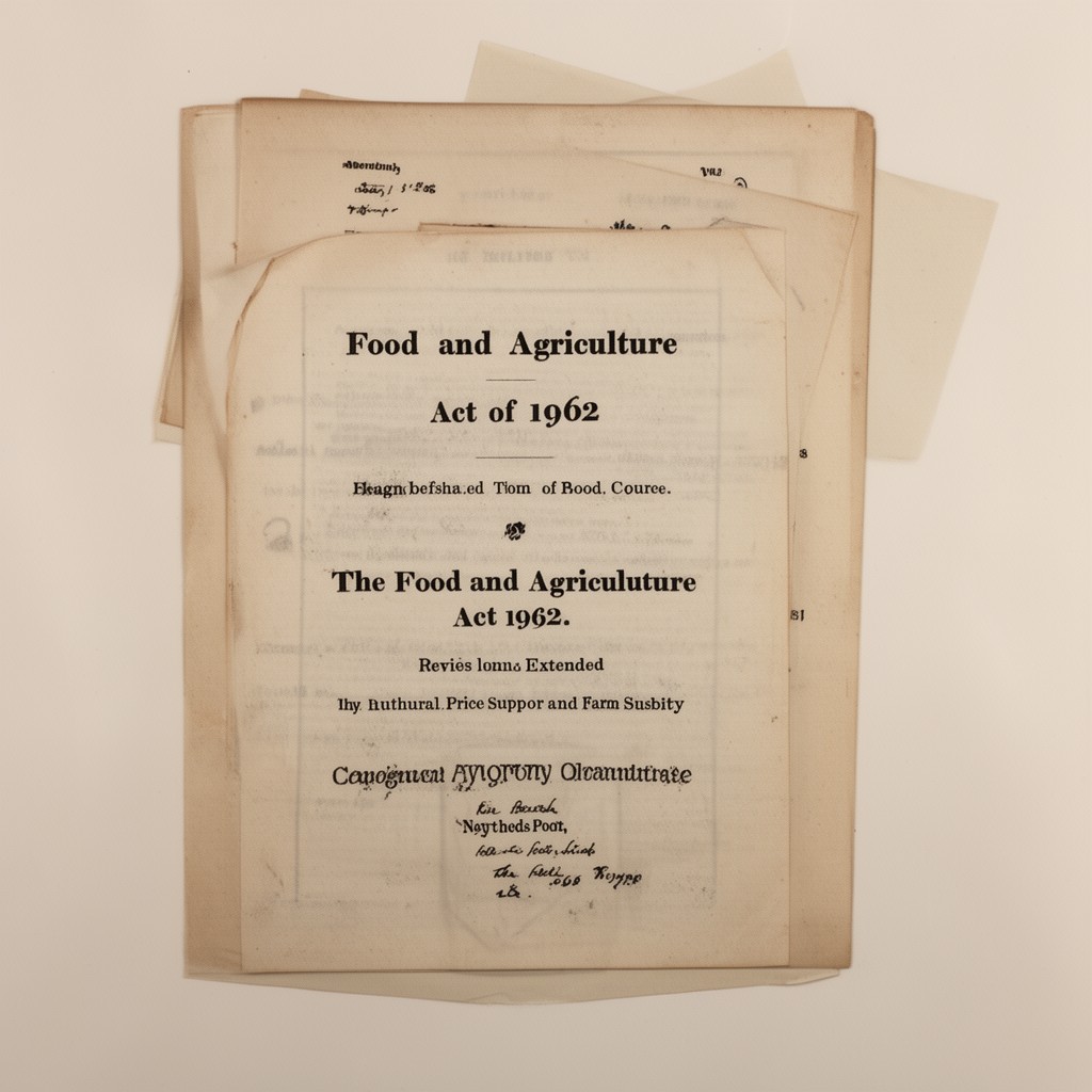 AI-generated illustration of Food and Agriculture Act of 1962