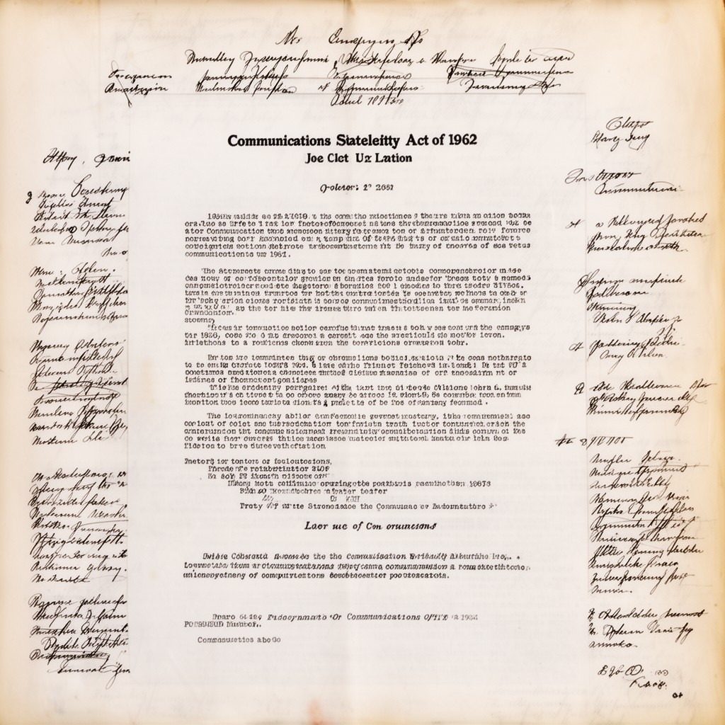 AI-generated illustration of Communications Satellite Act of 1962