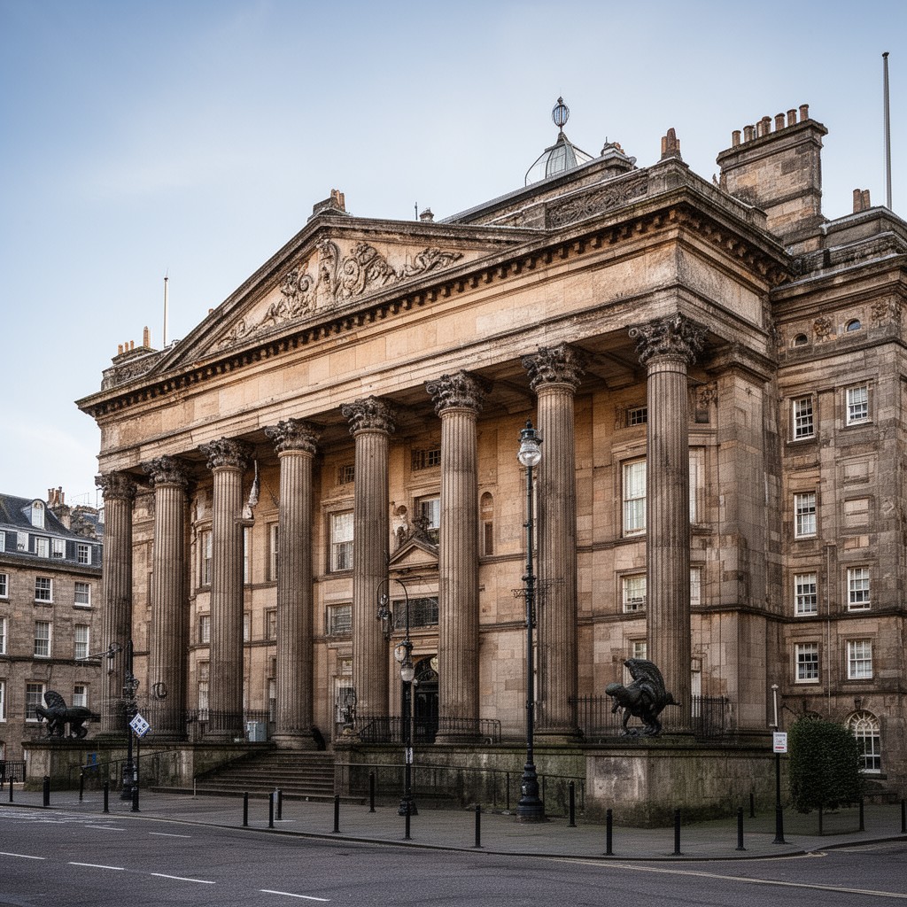 AI-generated illustration of Register House, Edinburgh