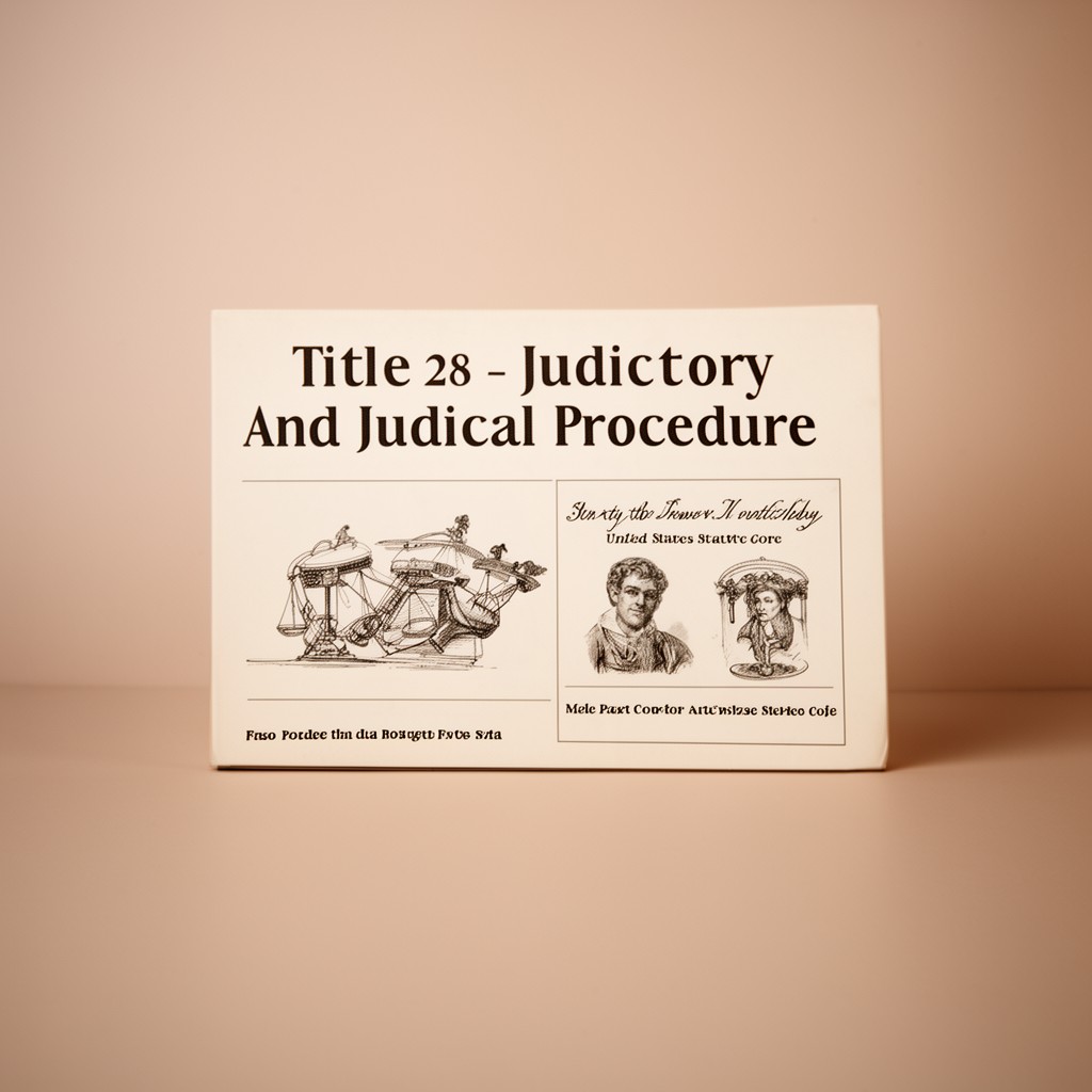 AI-generated illustration of Title 28 – Judiciary and Judicial Procedure