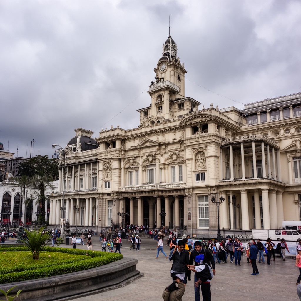 AI-generated illustration of Presidential Palace of Guatemala