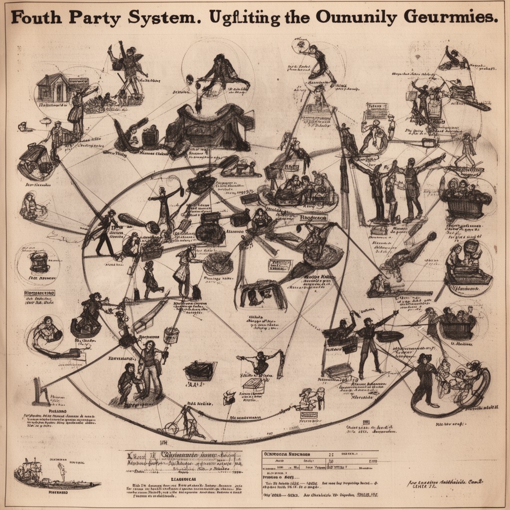 AI-generated illustration of Fourth Party System in United States politics