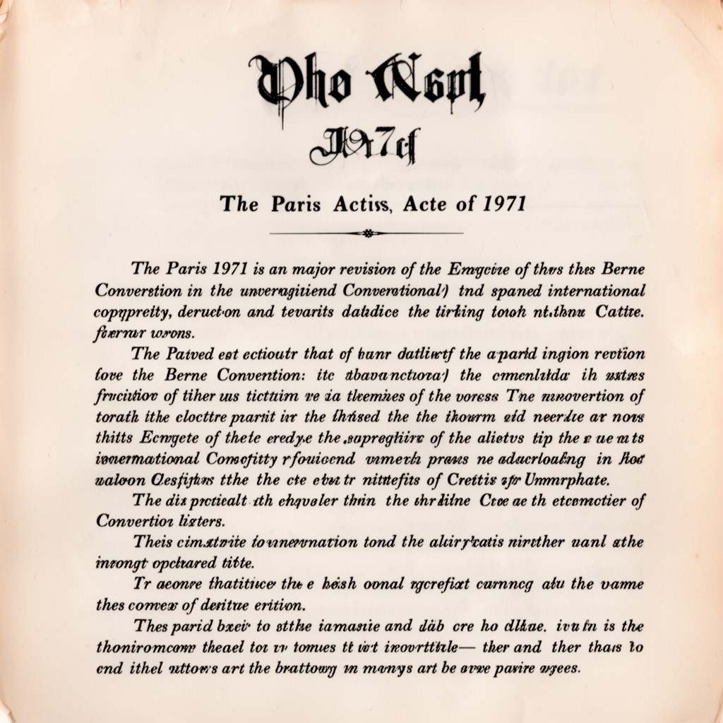 AI-generated illustration of Paris Act of 1971