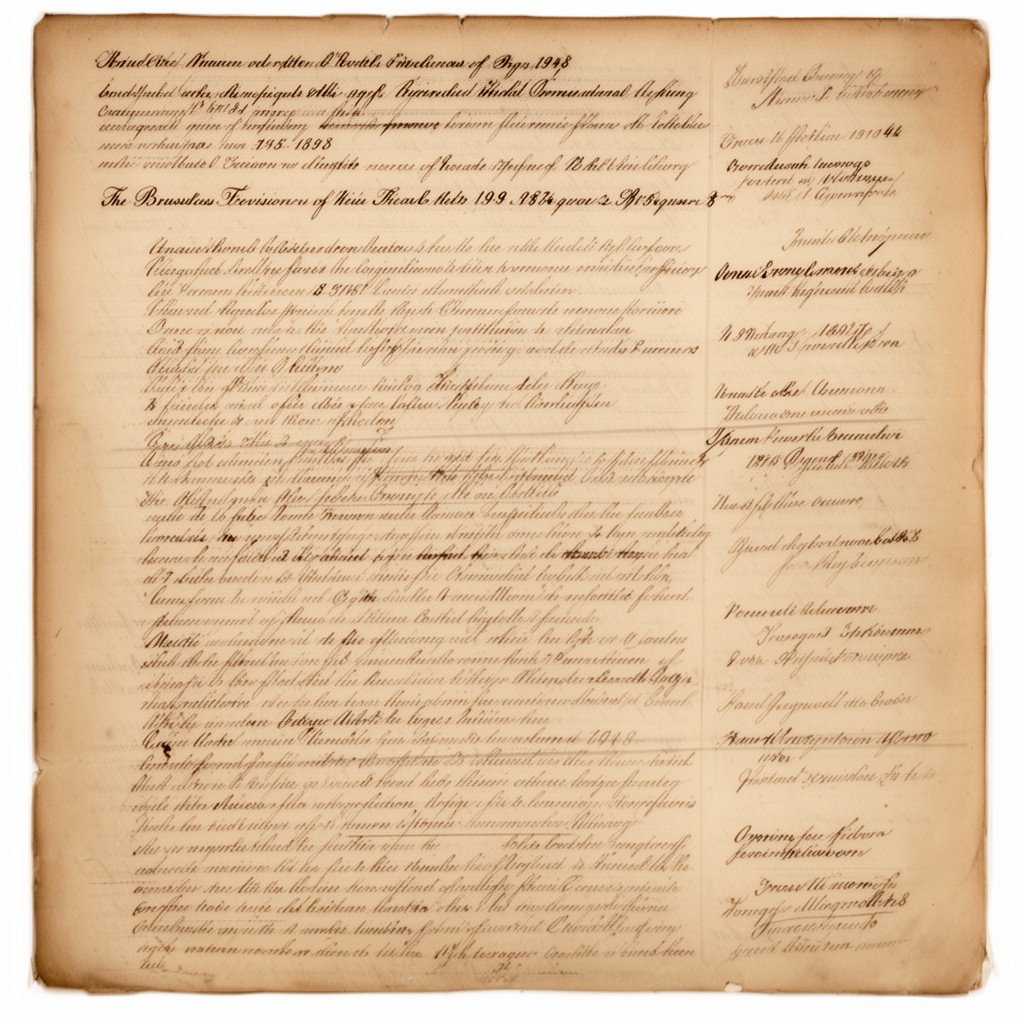 AI-generated illustration of Brussels revision of 1948