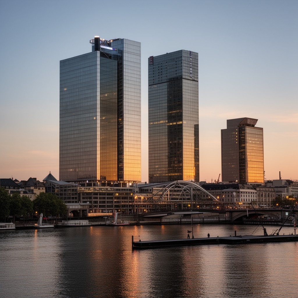 AI-generated illustration of ECB Main Building, Frankfurt
