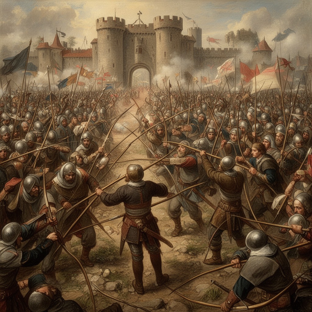 AI-generated illustration of Battle of Agincourt
