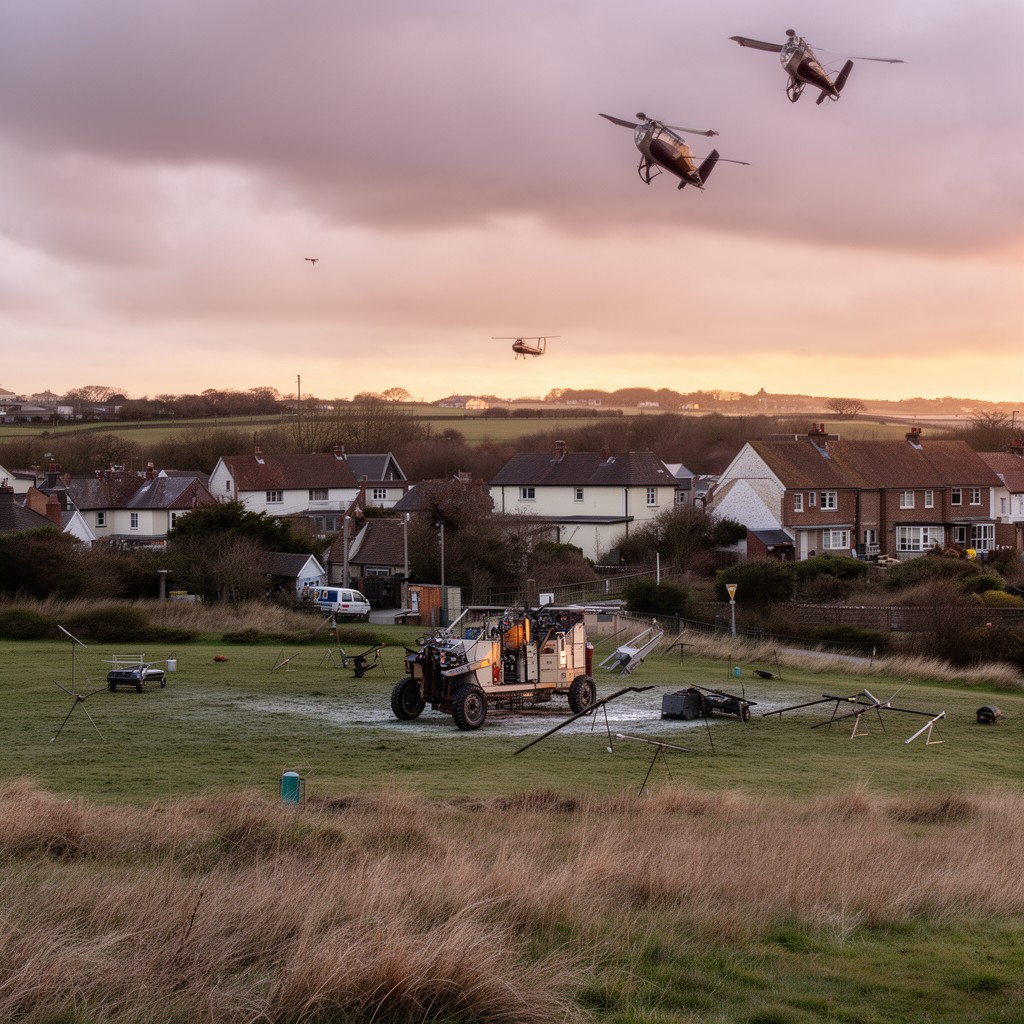 AI-generated illustration of Eastchurch, Isle of Sheppey, Kent, England