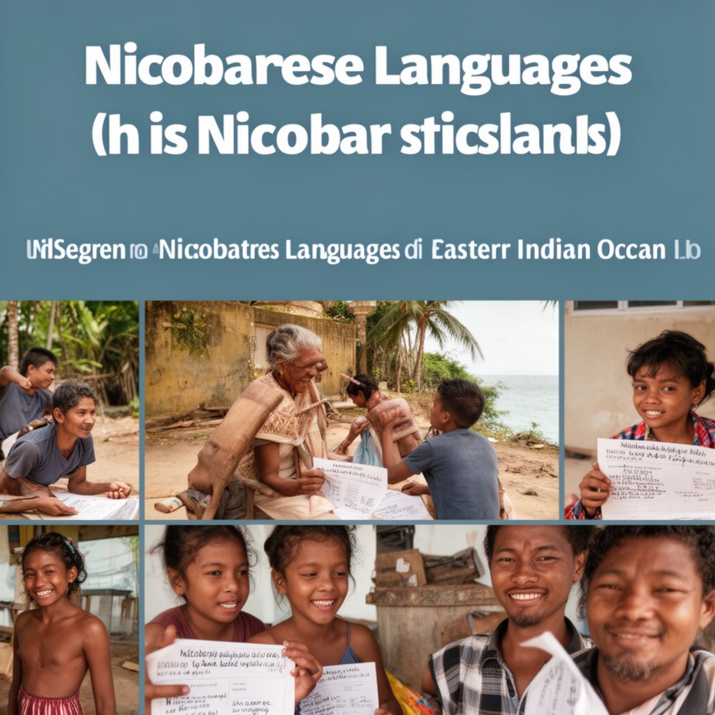 AI-generated illustration of Nicobarese languages