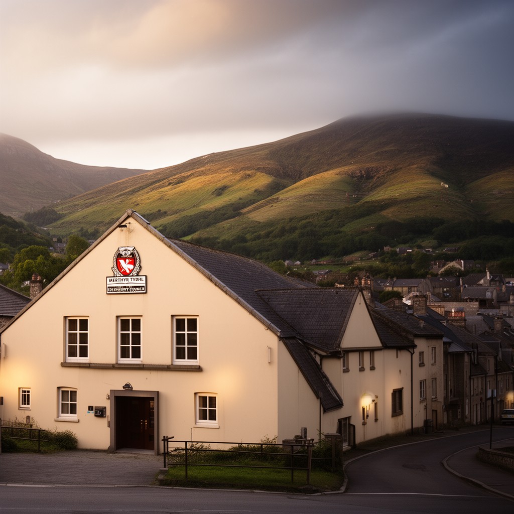 AI-generated illustration of Merthyr Tydfil County Borough Council