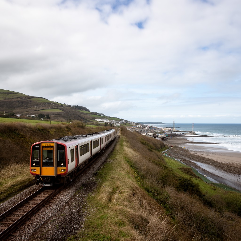 AI-generated illustration of West Wales Line