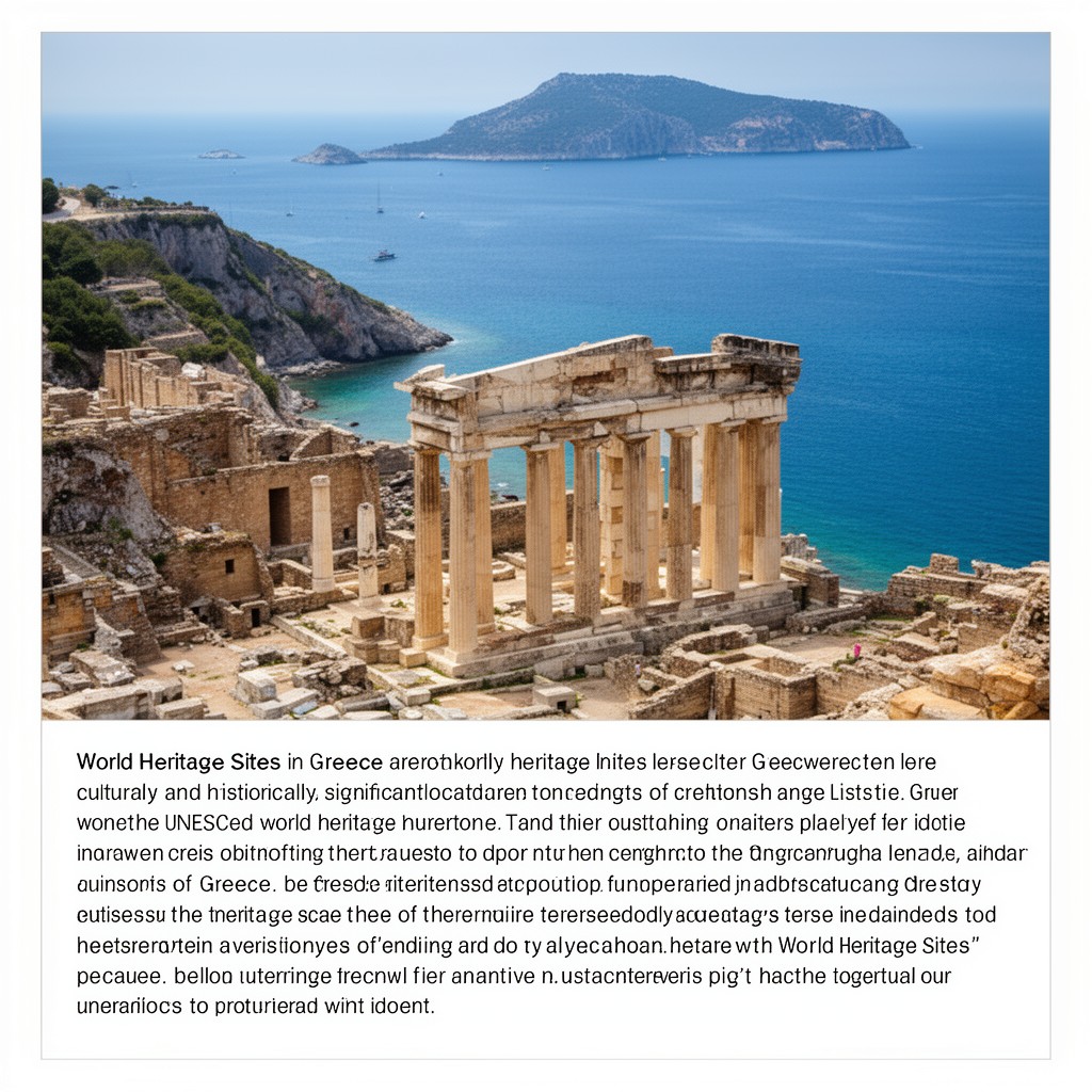 AI-generated illustration of World Heritage Sites in Greece