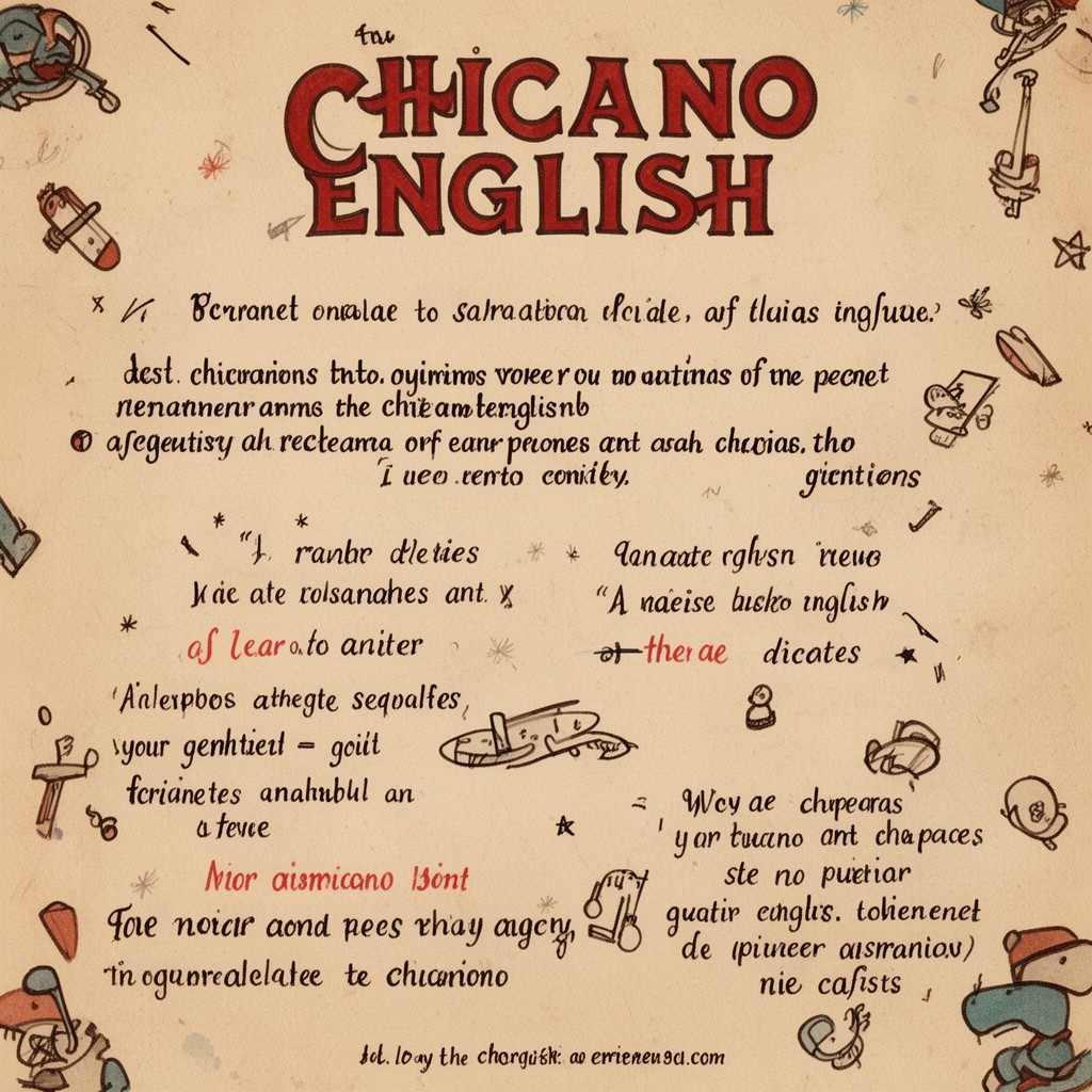 AI-generated illustration of Chicano English