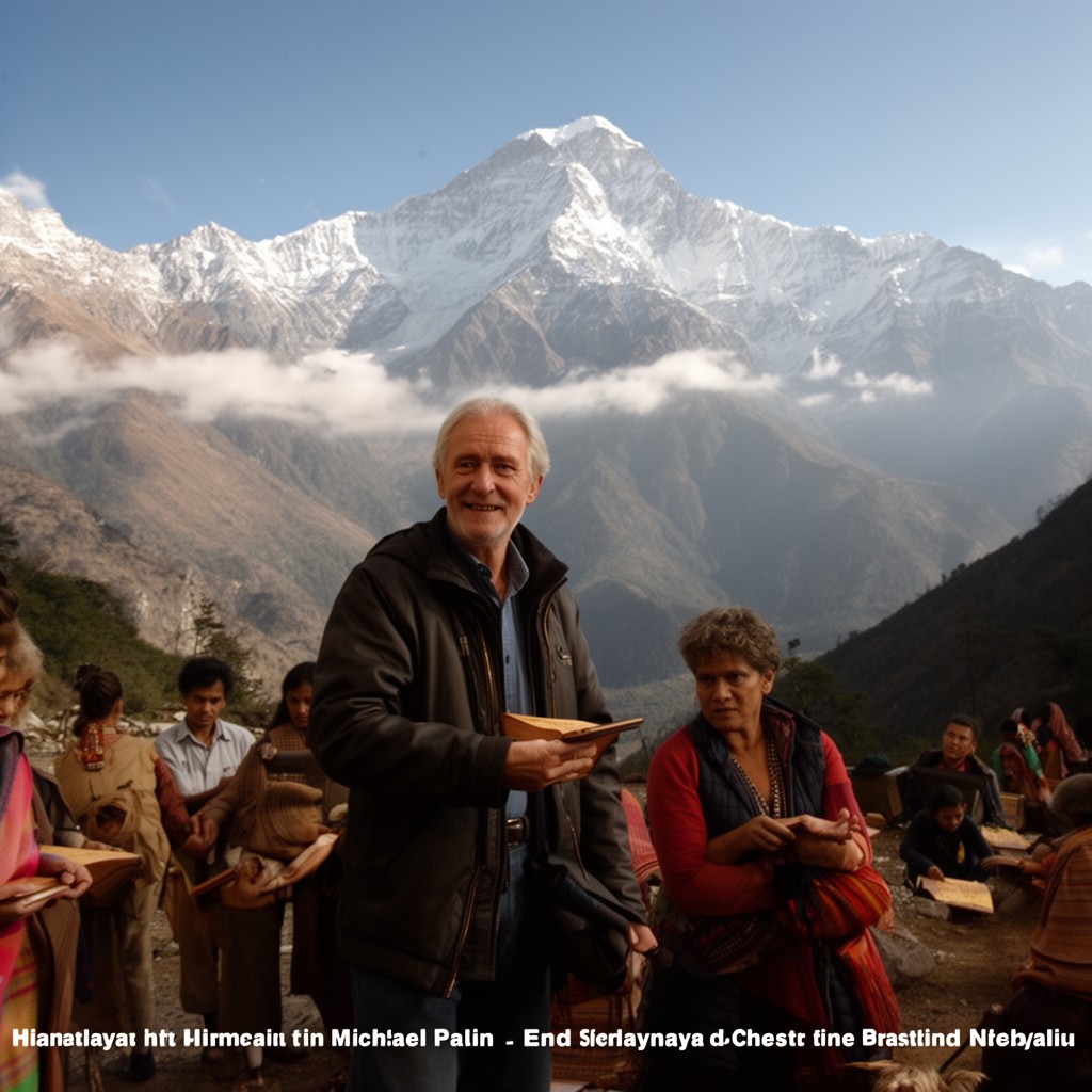 AI-generated illustration of Himalaya with Michael Palin