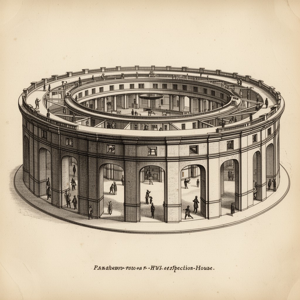 AI-generated illustration of Panopticon; or, The Inspection-House