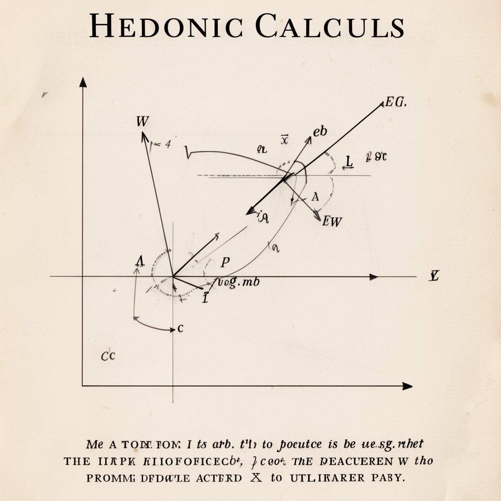 AI-generated illustration of hedonic calculus