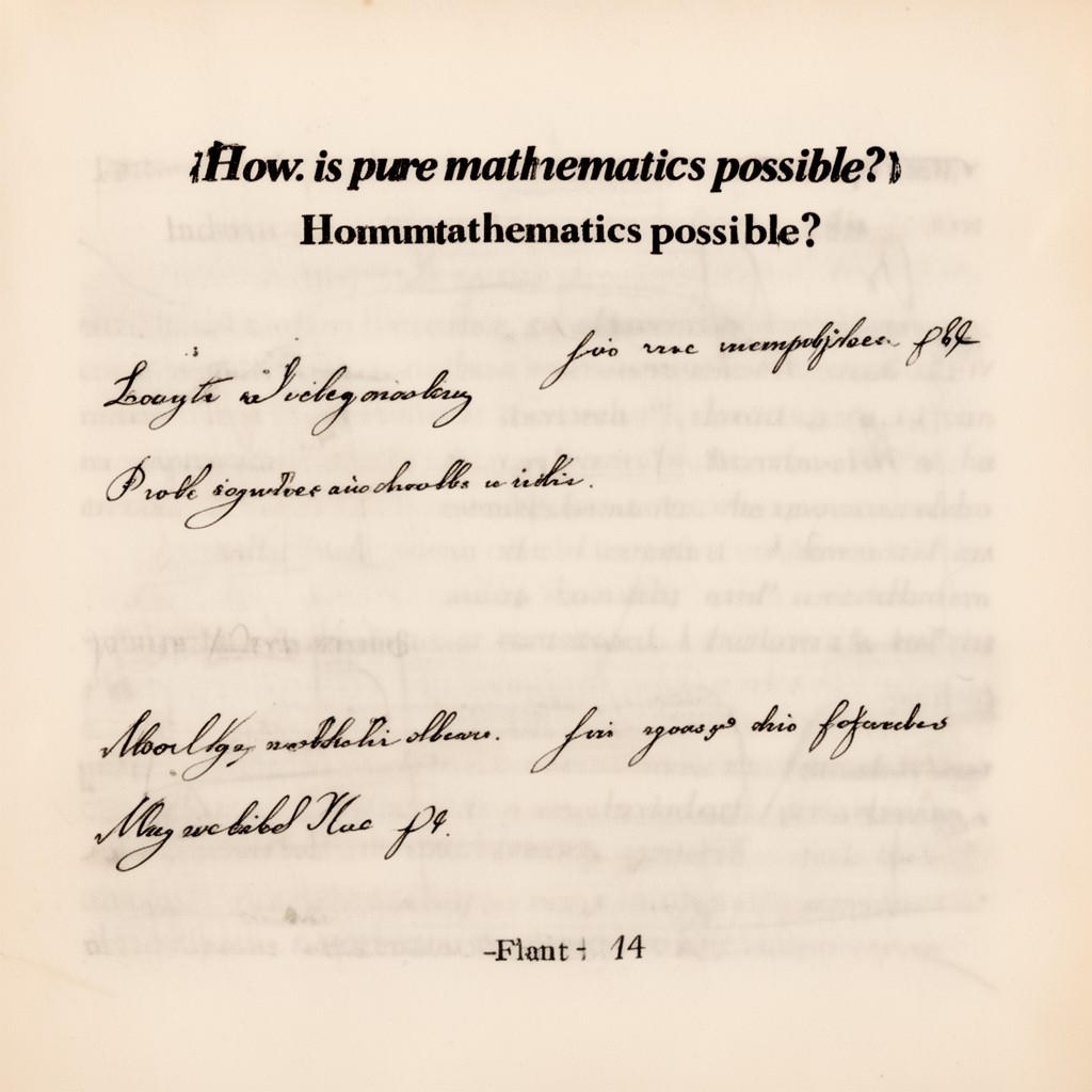 AI-generated illustration of How is pure mathematics possible?