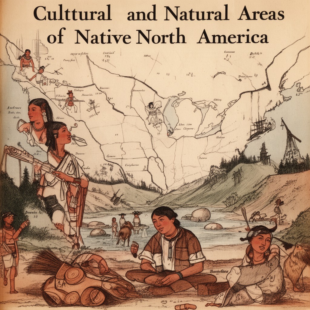 AI-generated illustration of Cultural and Natural Areas of Native North America