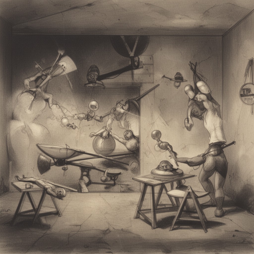 AI-generated illustration of master–slave dialectic