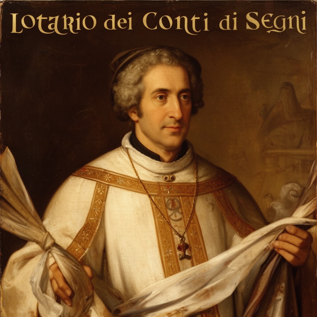AI-generated illustration of Lotario dei Conti di Segni