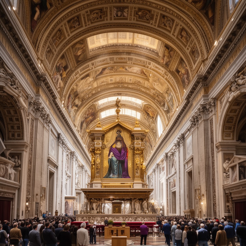AI-generated illustration of Lateran Basilica (reinterment)