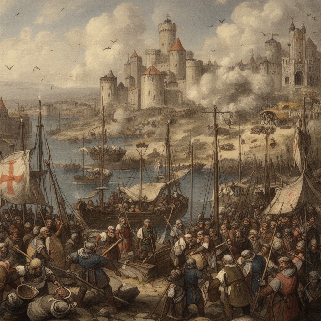 AI-generated illustration of Fourth Crusade