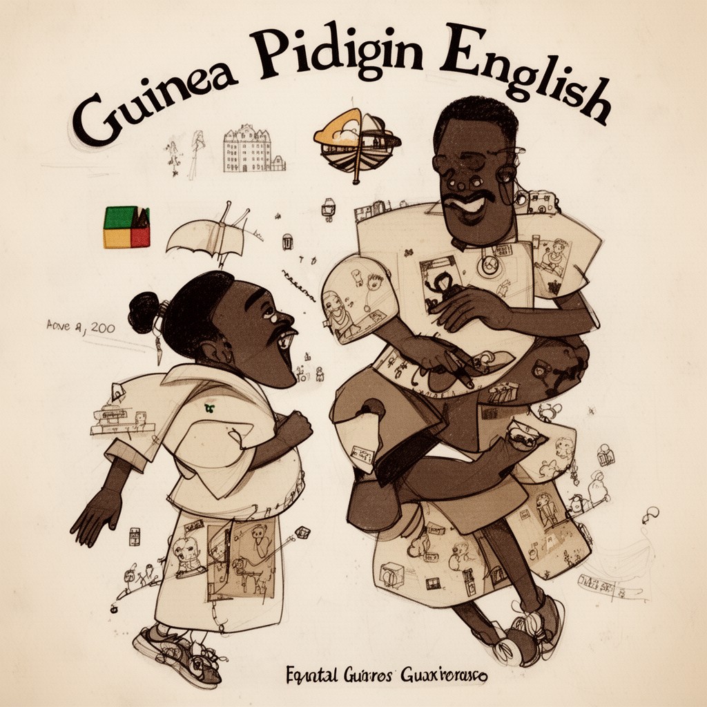 AI-generated illustration of Guinean Pidgin English