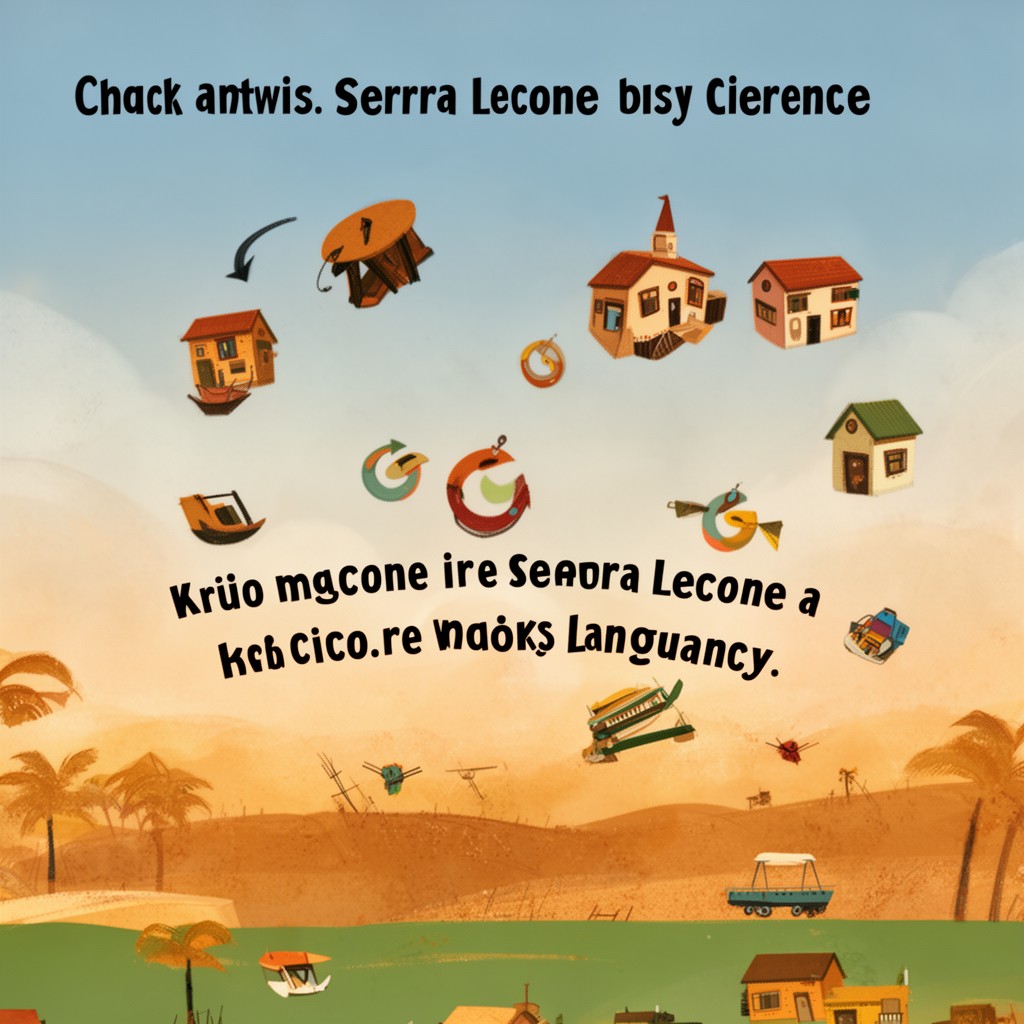 AI-generated illustration of Krio language