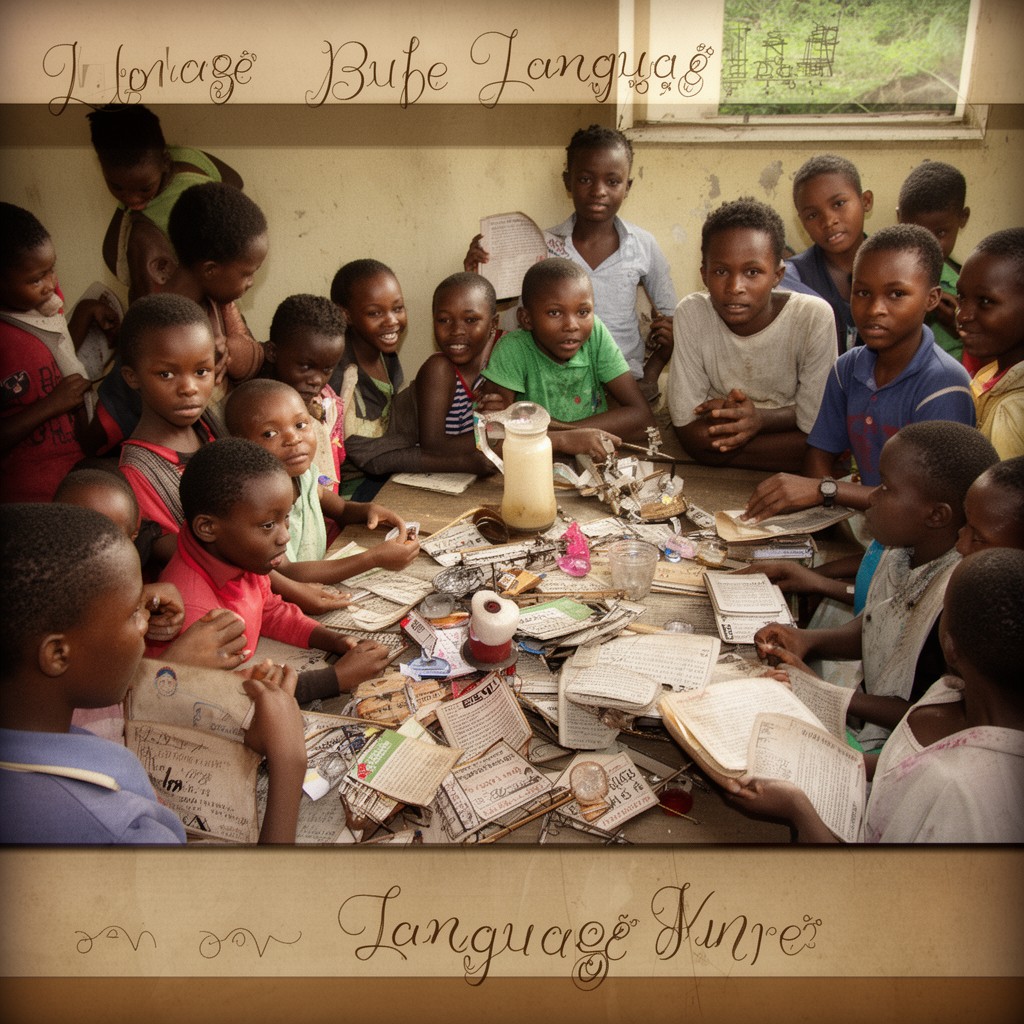 AI-generated illustration of Bube language