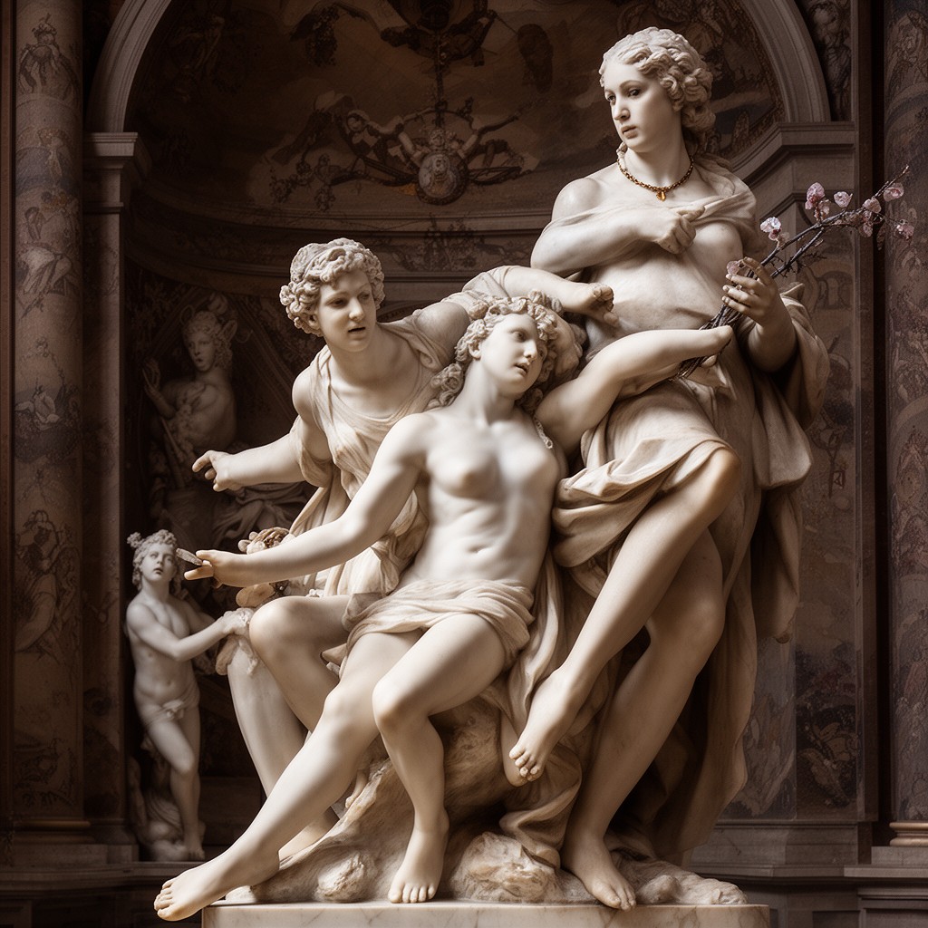 AI-generated illustration of The Rape of Proserpina