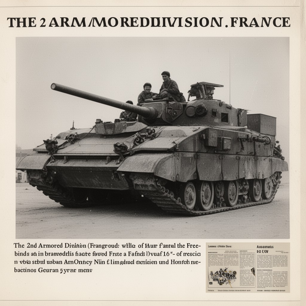AI-generated illustration of 2nd Armoured Division (France)