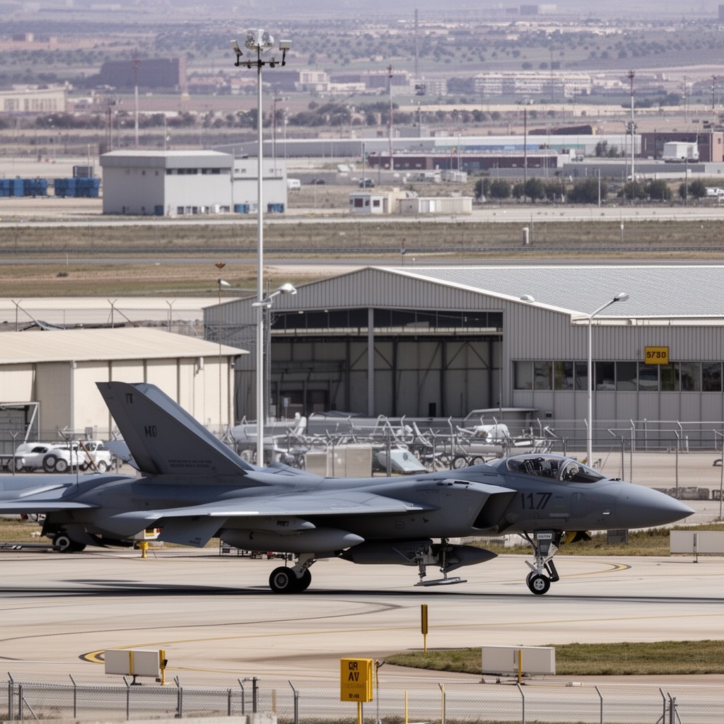 AI-generated illustration of Torrejón Air Base