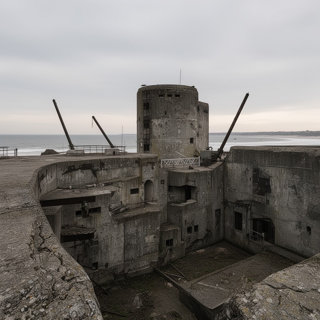 AI-generated illustration of Polish coastal defenses