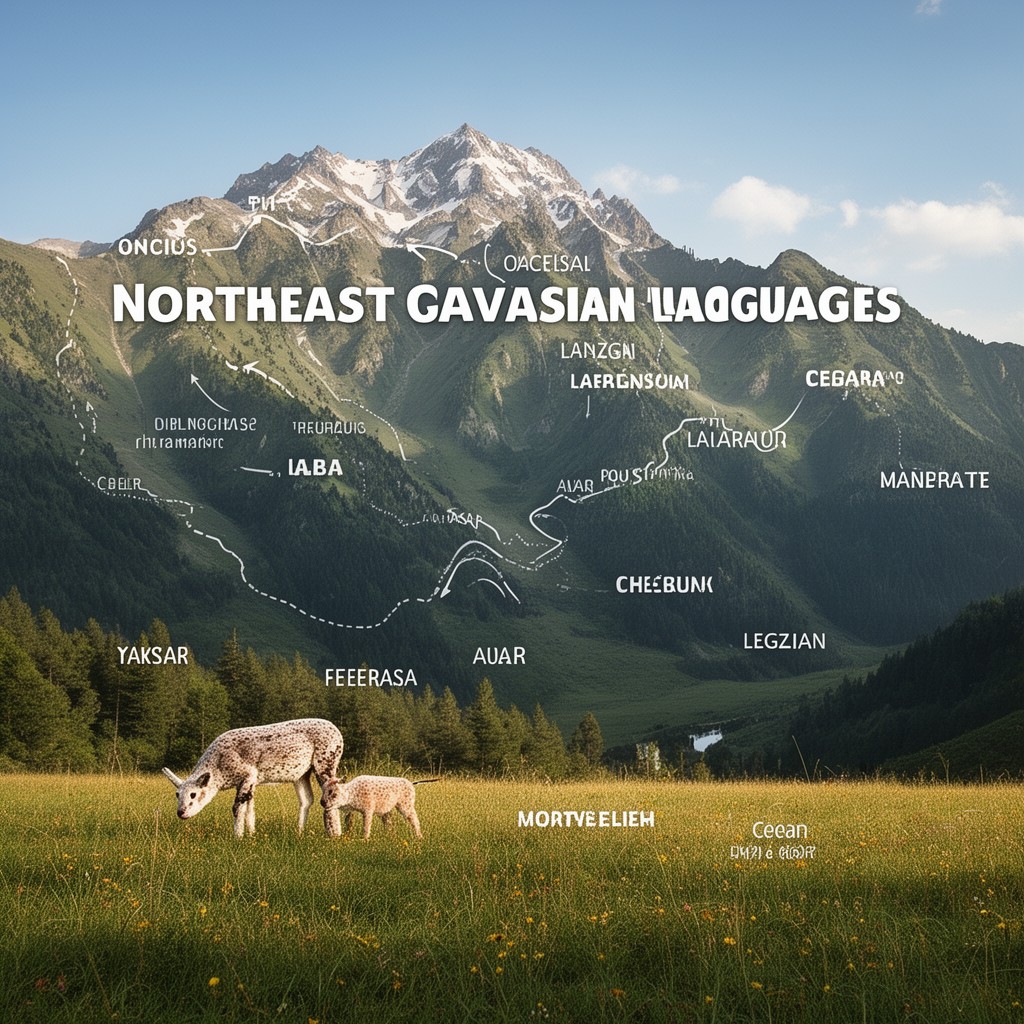 AI-generated illustration of Northeast Caucasian languages