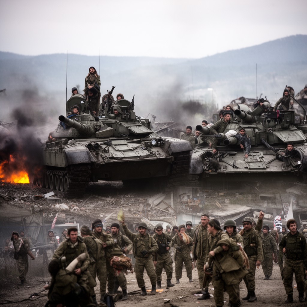 AI-generated illustration of Second Chechen War