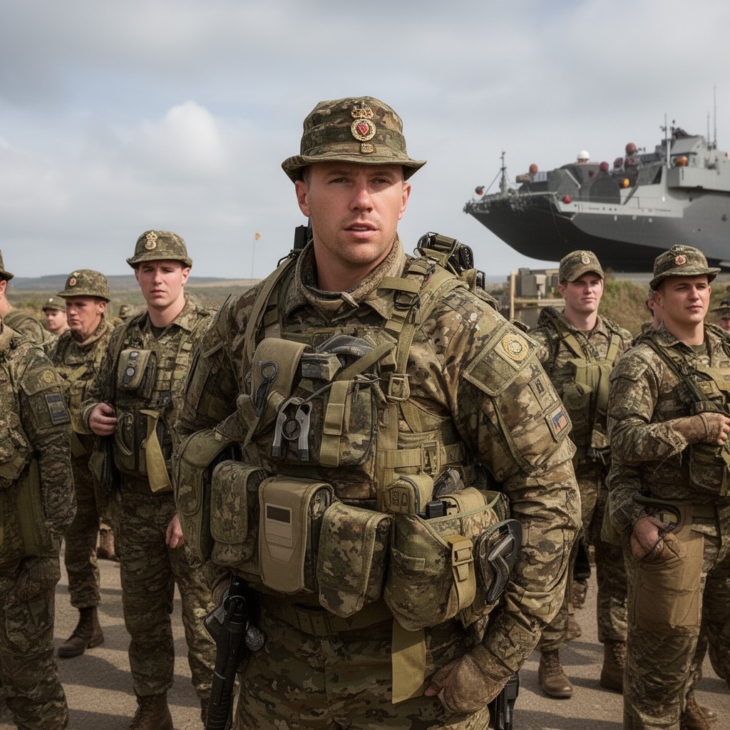 AI-generated illustration of Royal Marines Commandos