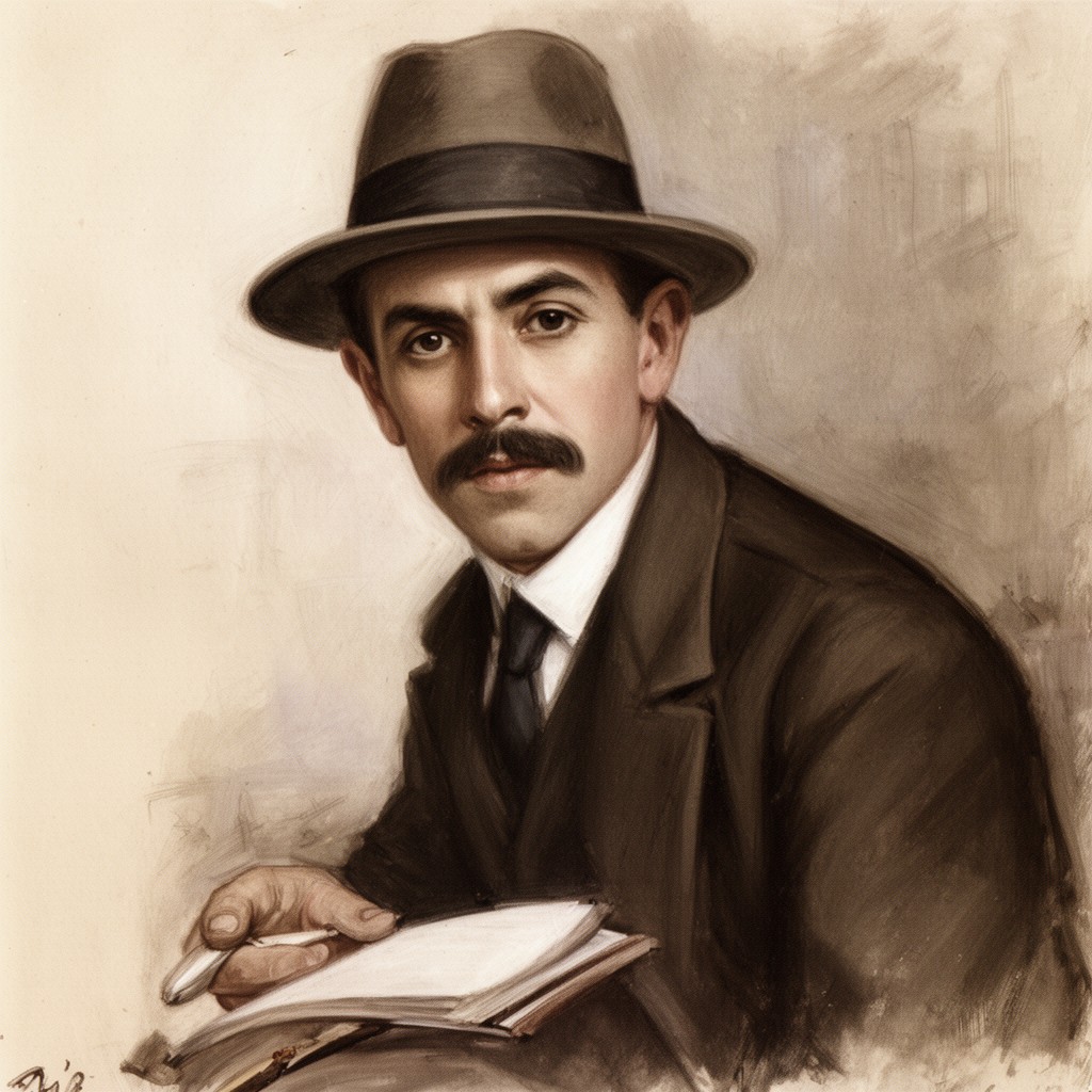 AI-generated illustration of César Vallejo