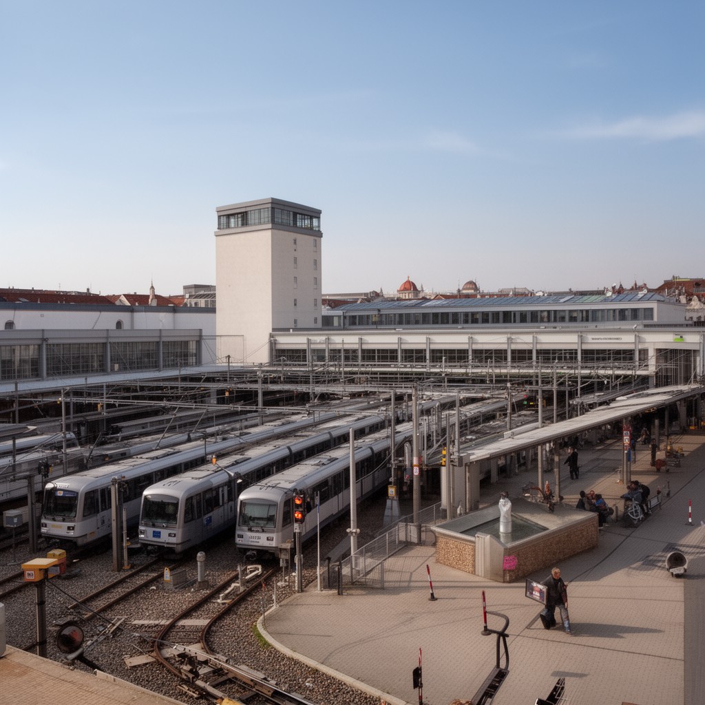 AI-generated illustration of Fürth depot