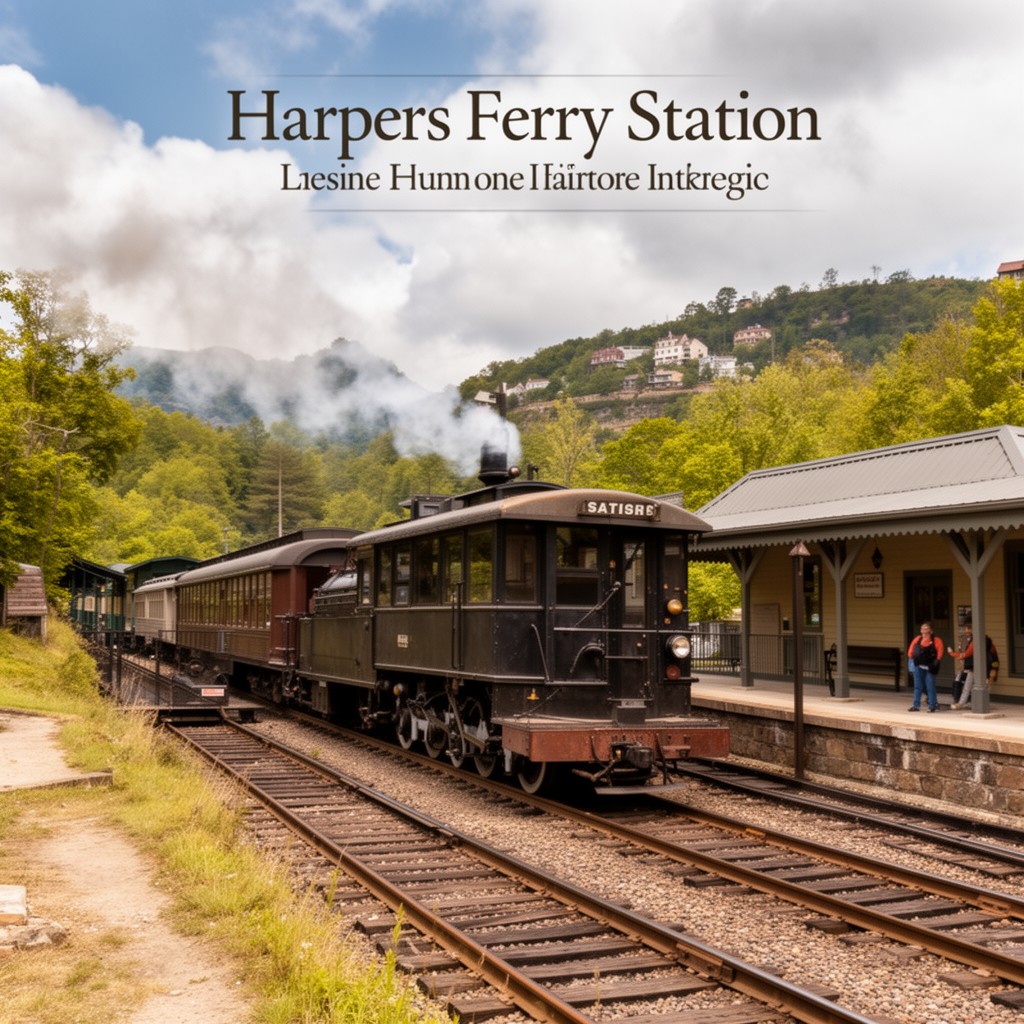 AI-generated illustration of Harpers Ferry station