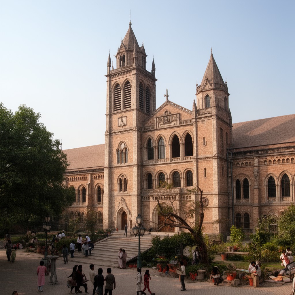 AI-generated illustration of Government College, Lahore