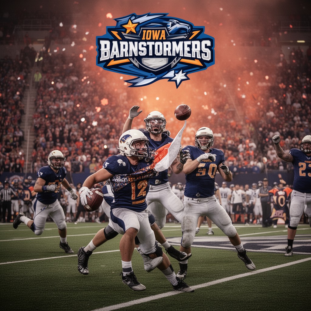 AI-generated illustration of Iowa Barnstormers