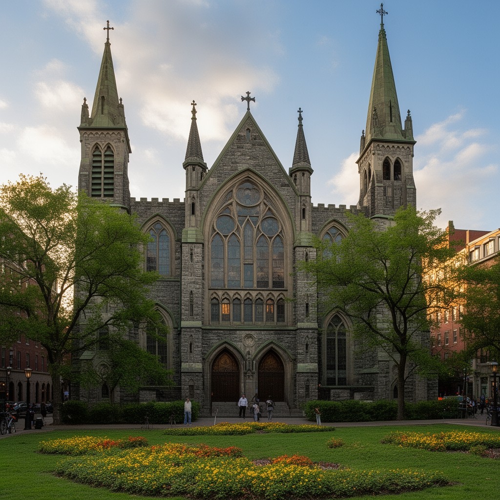 AI-generated illustration of Trinity Church on the Green