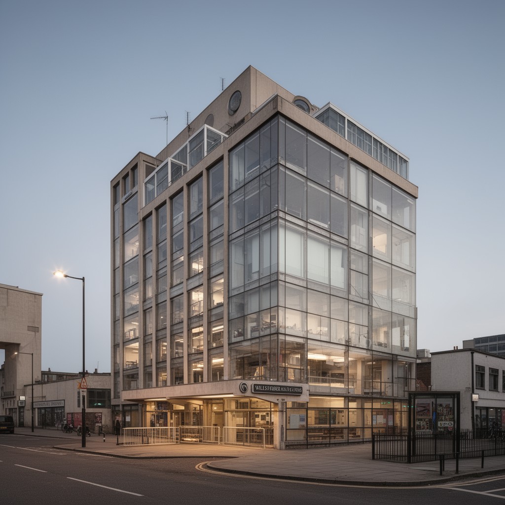 AI-generated illustration of Willis Faber and Dumas Headquarters