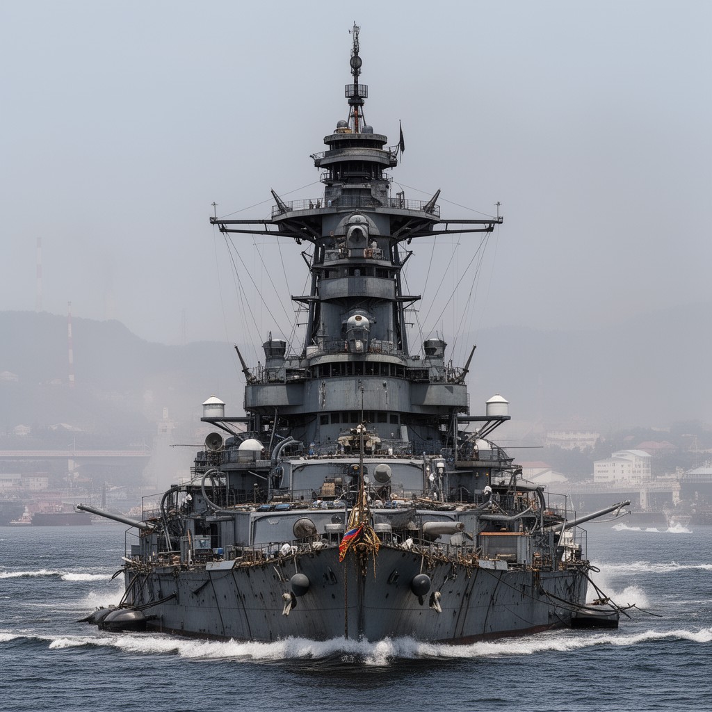 AI-generated illustration of Russian battleship Retvizan