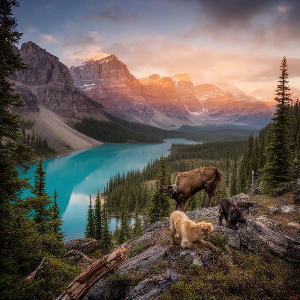 AI-generated illustration of Banff National Park
